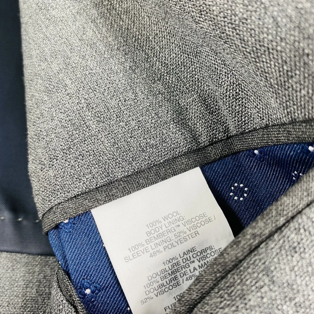 J.Crew Ludlow Tollegno 1900 Gray Wool Sport Coat Jacket Sz 46L New With Tags‎